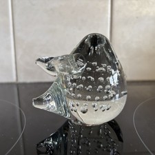 Hand Blown Art Glass Pig Paperweight Vintage Animal Figurine 3 Inch Tall