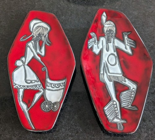 Two vintage 60s red italian - two,