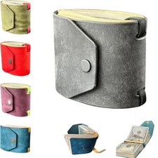 Wallet Money Bag Handy Leather Wrap Wallet Fast Cash Access Money Holder Pocket