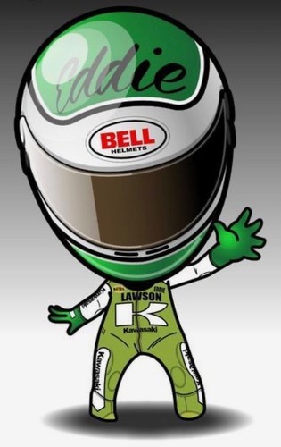 Eddie lawson kawasaki - eddie, #21