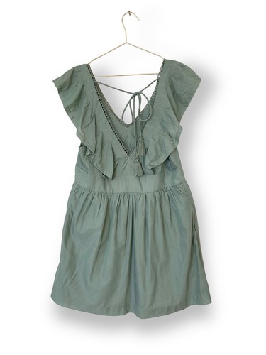 Anthropologie green boho mini - green,