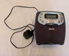 Philips AJ3940 Alarm Clock Radio CD Player, Working, FM/AM Radio, Portable