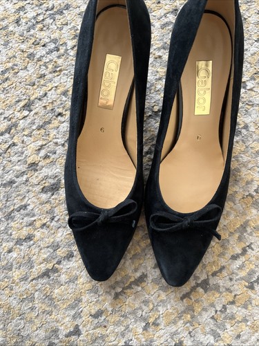 Ladies black suede - black, court