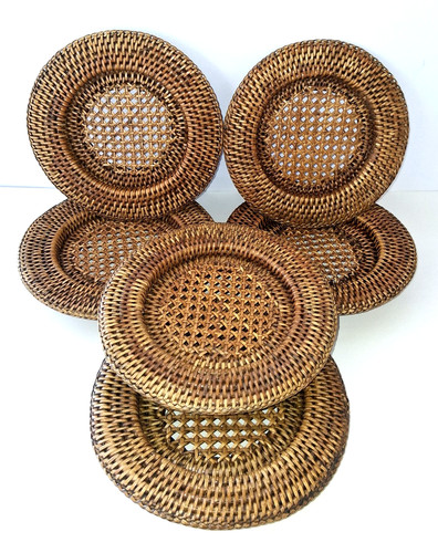 Rattan wicker small plate - wicker,