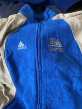 Vintage Adidas UCLA Bruins Fleece Blue Rowing Jacket - M