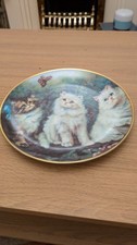 Meadow Trio Kitten Plate Adrienne Lester Franklin Mint