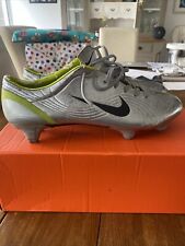 Nike Mercurial Vapor I Football Boots SG Size 10 Metallic Chrome & Lime R9