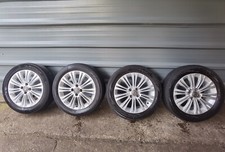 VAUXHALL CORSA D 16" ALLOY WHEELS WITH 2 GOOD TYRES 195/55R16 13298019 FAST P+P