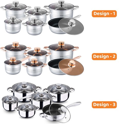 12pcs stainless steel - stainless, cookware