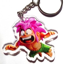 tombi tomba ps1 figure keyring evil swine pink hair keychain