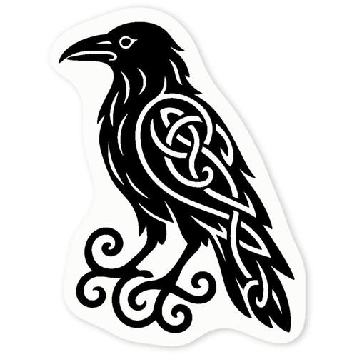 Celtic raven clear sticker - clear,