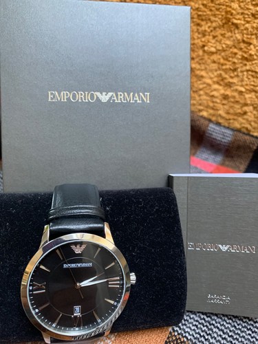 Emporio armani black leather - emporio,