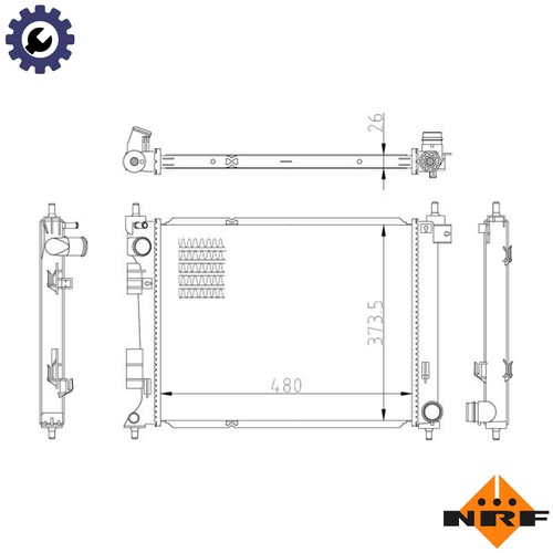 Radiator engine cooling 550033 - radiator,