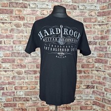 Hard Rock Cafe T-Shirt BOSTON Mens Medium Black SS Crew Guitar