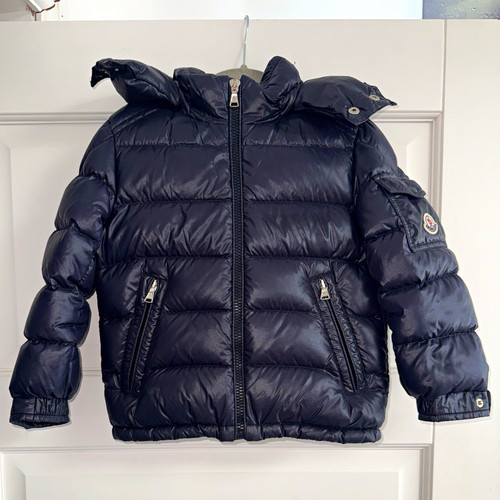 Kids moncler navy down - moncler, hooded