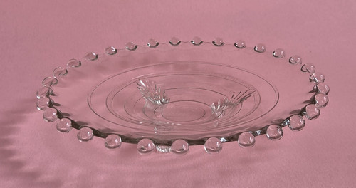 Vintage pressed glass cake - vintage,