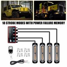 4x Amber 12LED Car Truck