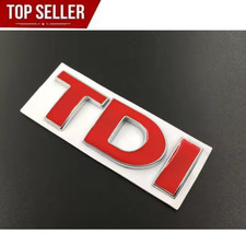 New 3D Metal TDI Badge Red Emblem Brand New