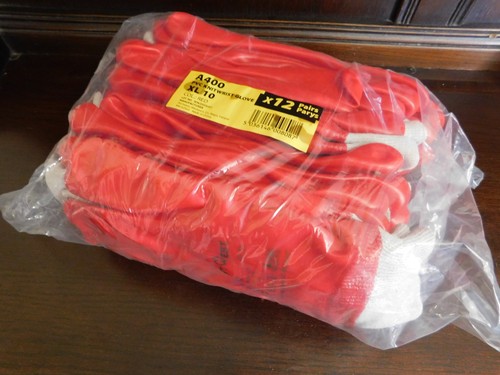 Pairs red pvc coated knit - pairs,