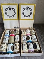 Vintage Coats Chain Cotton Sewing Thread, 2 Boxes, 18 Unused Reels 