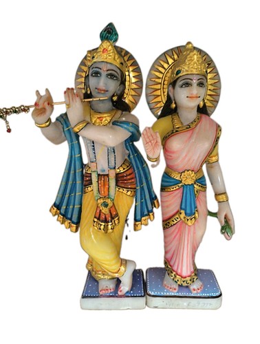 Marble radha krishna - marble, deities