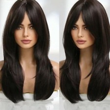 New Women's Long Dark Brown