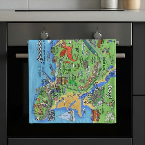 Tea towel map - towel,