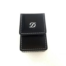 Black Leather Lighter Bag for