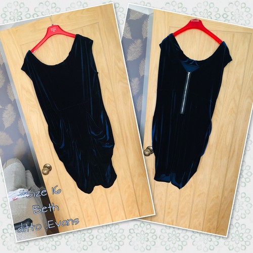 Evans blue velvet playsuit - evans,