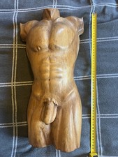 Naked male bust torso hand