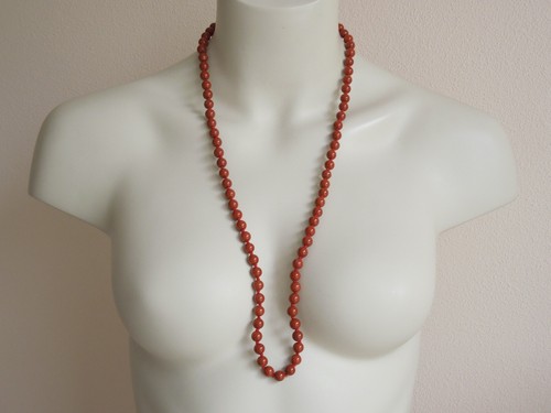 Vintage jasper ball necklace - vintage,