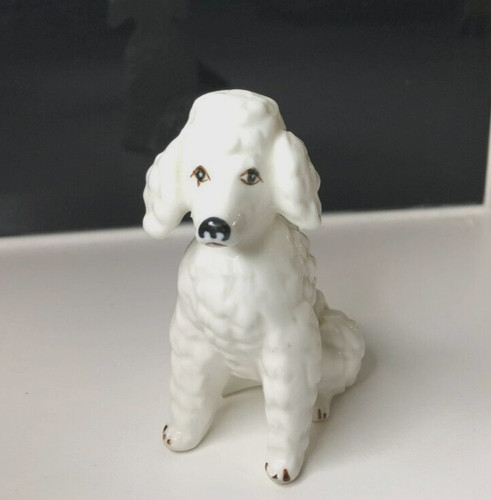 Vintage porcelain poodle - porcelain,