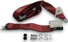 Seat Belt Zweipunkt Chrome Red