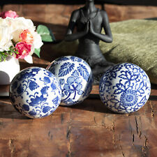 Set of 3 Deco Balls Blue &