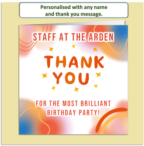 Personalised thank you card - personalised,