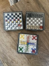 Vintage Travel Games By Jumbo Chess Draughts Ludo Mini 1980’s  (b5)