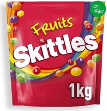 Skittles Vegan Fruit Sweets 1kg Bulk Bag – Chewy Party Treats Halloween