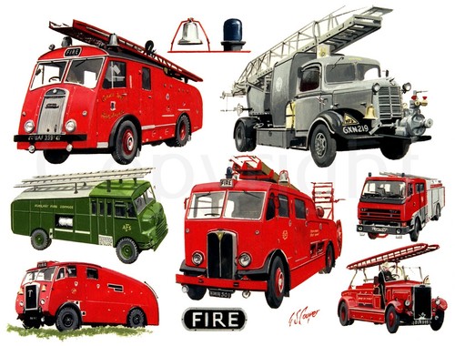 Fire engines through - engines,