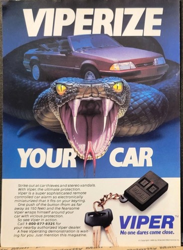 1991 viper carl alarm - 1991, ad