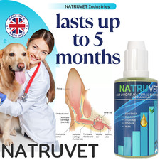 *MAX STRENGTH* Dog Ear Drops STOP Shaking Ears Itching Mites Odour Wax 30ml