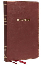 KJV, Thinline Bible, Leathersoft, Burgundy, Thumb Index -  NEW Zondervan 2017