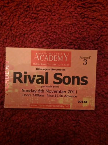 Rival sons concert - sons, ticket
