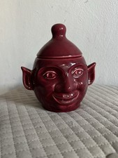 vintage ceramic beetroot face pot