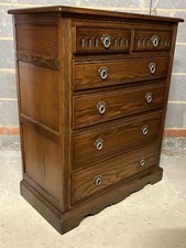 SUPERB MODERN OLD CHARM CHEST OF DRAWERS LIGHT OAK WE DELIVER