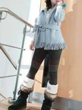 Christmas Thermal Ski Legging Velvet Plush knitted mountain camping soft comfy