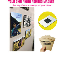 Personalised metal Photo Fridge Magnet Ideal Family Wife Dad Mum Valentines Gift