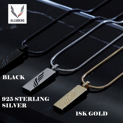 Mens necklace pendant - necklace, (925