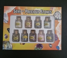 9 Small Jars Of Semi-precious