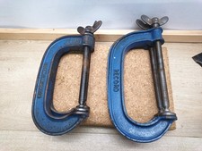 4 Record G Clamps 2x5" & 2x6" Wing Nut Thumb Screws Fine Thread 