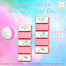 Snow Angel Wax Melts Highly Scented Handmade Vegan Soy Wax Melts Snap Bar Gift